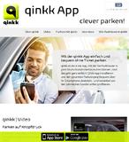 webworx setzt Onepage-Website für innovative Park App qinkk um