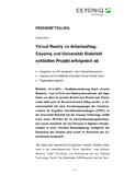 Virtual Reality im Arbeitsalltag: Ceyoniq und Universität Bielefeld schließen Projekt erfolgreich ab
