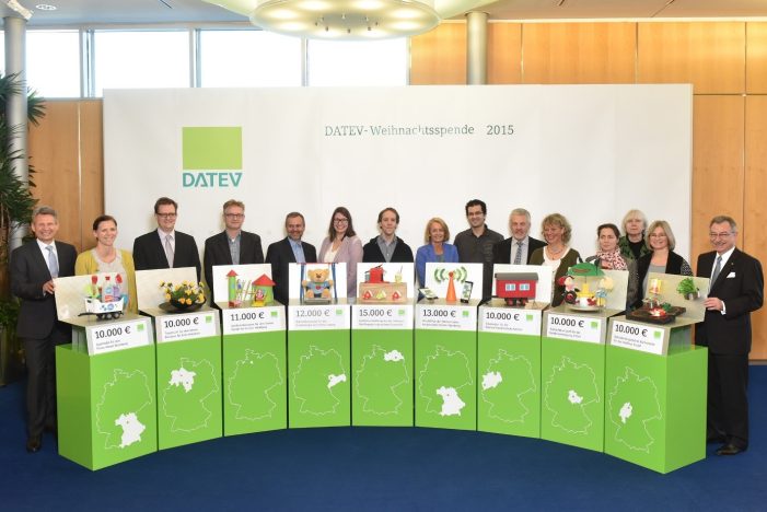 20 soziale Projekte erhalten DATEV-Weihnachtsspende 20 soziale Projekte erhalten DATEV-Weihnachtsspende
