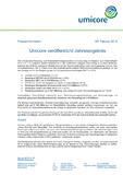 Umicore veröffentlicht Jahresergebnis