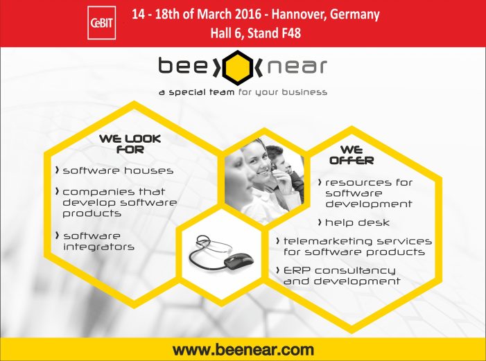 Outsourcing Spezialist BeeNear auf der CeBit in Hannover, vom 14.-18. März 2016