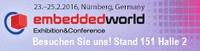 Besuchen Sie uns auf der „embedded world 2016“ !