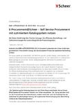 E-Procurement@Scheer? Self Service Procurement mit optimiertem Katalogsystem nutzen
