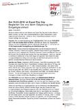 Am 19.03.2016 ist Equal Pay Day