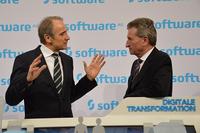Europas Zukunft gehört den digitalen Plattformen: EU-Kommissar Günther Oettinger besucht CeBIT-Stand der Software AG
