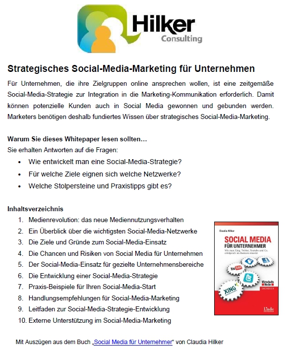 Whitepaper: Strategisches Social-Media-Marketing für Unternehmen