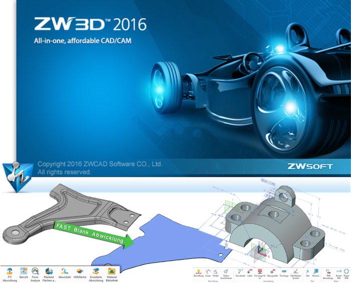 ZW3D 2016: Neues Release des 3D-CAD/CAM-Systems für mehr Kollaboration im Unternehmen
