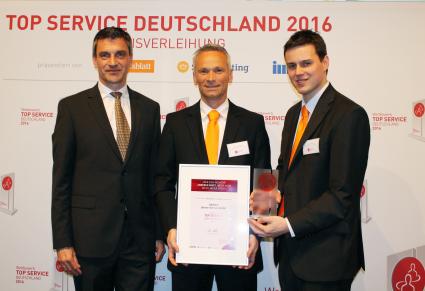1. Platz unter Personaldienstleistern / Jobware punktet bei TOP SERVICE Deutschland 2016 (FOTO)