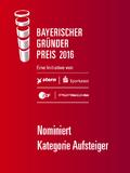Bayerischer Gründerpreis 2016 ? SCHEMA Gruppe feiert Nominierung!