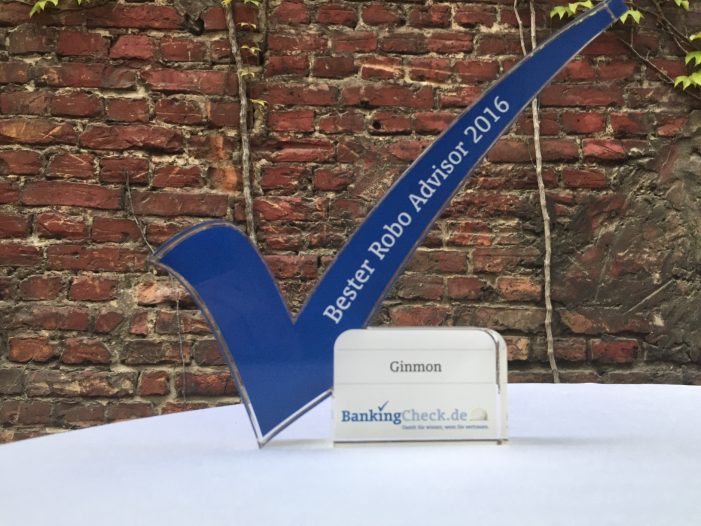 Bester Robo Advisor – Ginmon gewinnt beim Bankingcheck Award den 1. Platz Bester Robo Advisor – Ginmon gewinnt beim Bankingcheck Award den 1. Platz