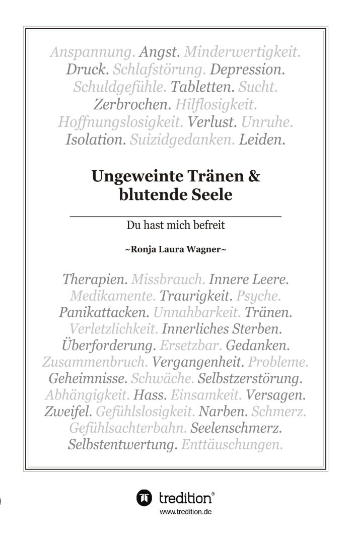 Ungeweinte Tränen und blutende Seele – Ehrliche Autobiographie über Leben und Tod, Verzweiflung und Hoffnung Ungeweinte Tränen und blutende Seele – Ehrliche Autobiographie über Leben und Tod, Verzweiflung und Hoffnung
