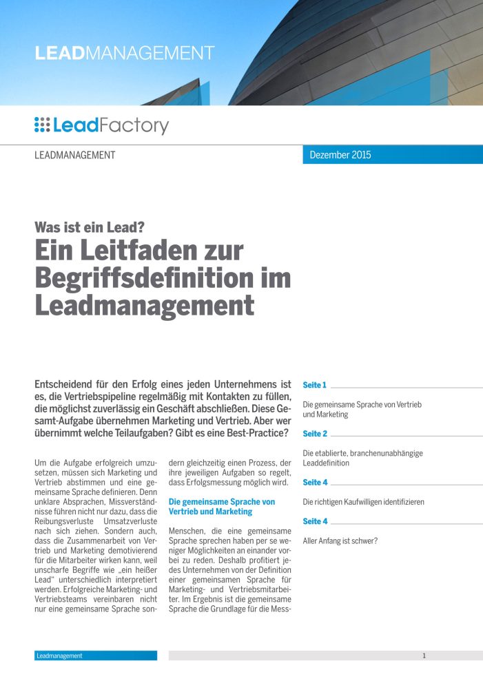 LeadFactory setzt bei der Vermarktung seiner B2B-Reichweite auf TripleDoubleU LeadFactory setzt bei der Vermarktung seiner B2B-Reichweite auf TripleDoubleU