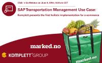 Webinar on June 9, 2016: SAP Transportation Management Use Case – Komplett presents 1st holistic implementation for e-commerce