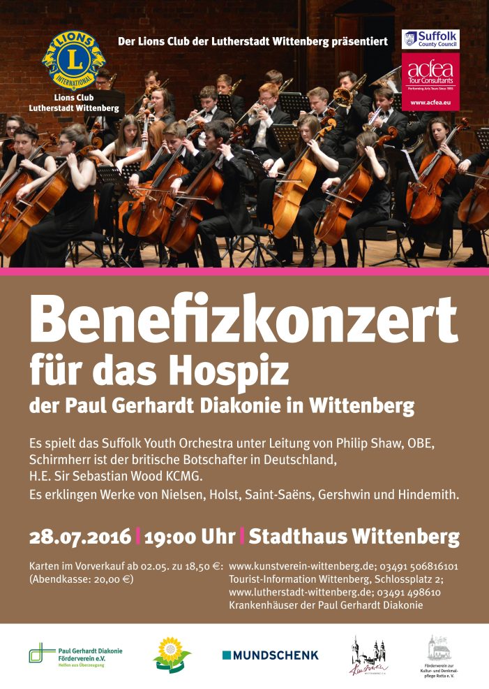 Mundschenk unterstützt Benefizkonzert für das Wittenberger Hospiz