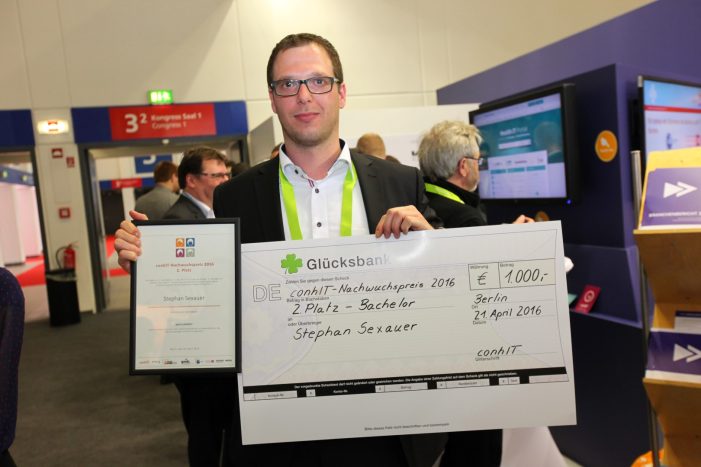METI Student aus Reutlingen gewinnt Nachwuchspreis auf der conhIT – Connecting Healthcare IT METI Student aus Reutlingen gewinnt Nachwuchspreis auf der conhIT – Connecting Healthcare IT