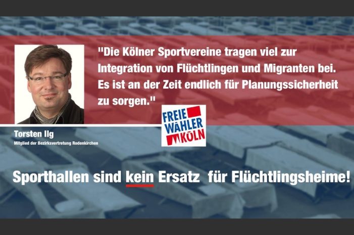 Köln: Turnhalle zurückgefordert. Freier Wähler kritisiert Umgang mit Sportvereinen.
