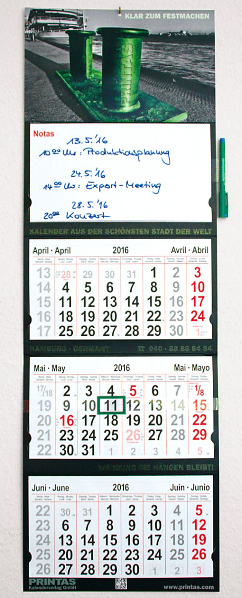 Der neue Notizblock-Kalender „Notas“ von PRINTAS
