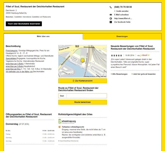Gelbe Seiten und Wheelmap erleichtern Menschen mit Mobilitätseinschränkungen den Alltag Gelbe Seiten und Wheelmap erleichtern Menschen mit Mobilitätseinschränkungen den Alltag
