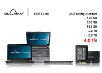 4.0 Terabyte SSD Samsung 850 Evo jetzt in BULLMAN Notebooks konfigurierbar