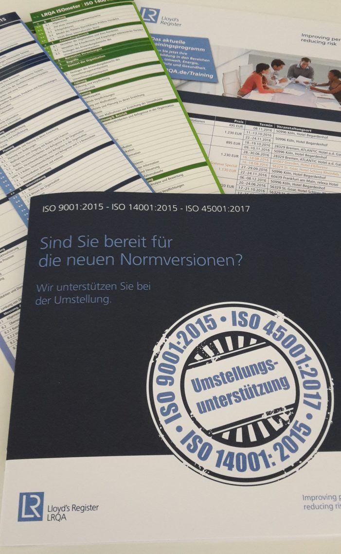Neues Toolkit für die ISO 9001:2015/ ISO 14001:2015 jetzt kostenlos erhältlich
