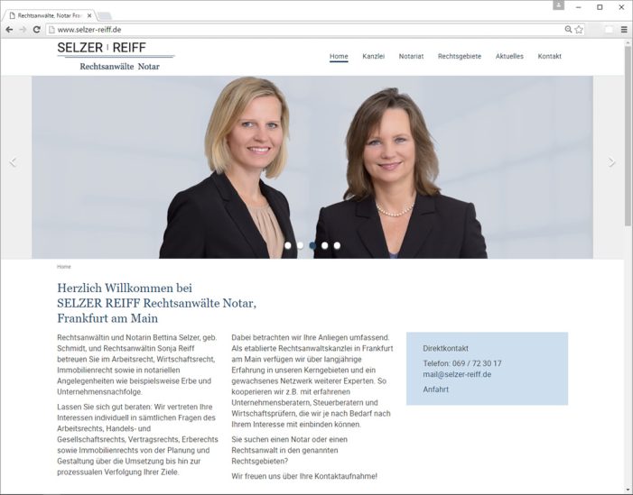 Aus der Kanzlei Schmidt & Kollegen wird SELZER REIFF Rechtsanwälte Notar