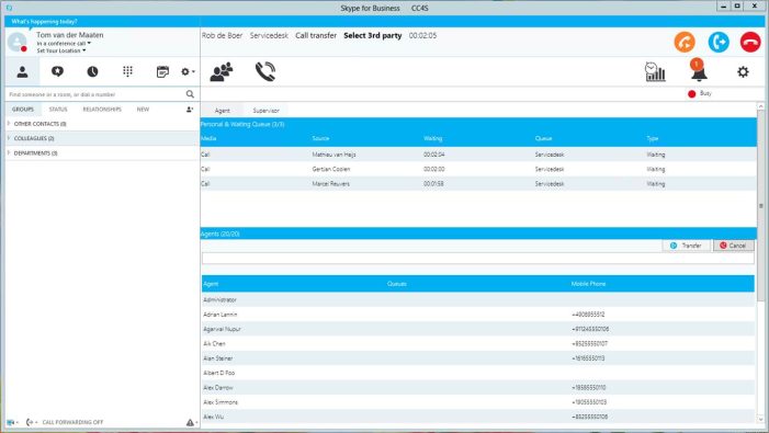 Erweitern Sie Skype for Business um Customer-Care-Funktionen