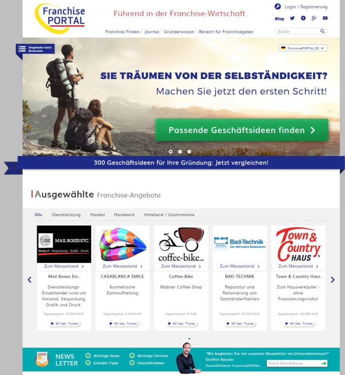 FranchisePORTAL: Deutlich mehr Gründeranfragen nach Relaunch