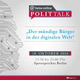 Einladung zum Polittalk von heise online