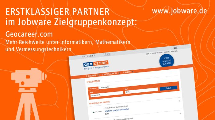 Vielschichtiges Jobangebot: Jobware und Geocareer kooperieren