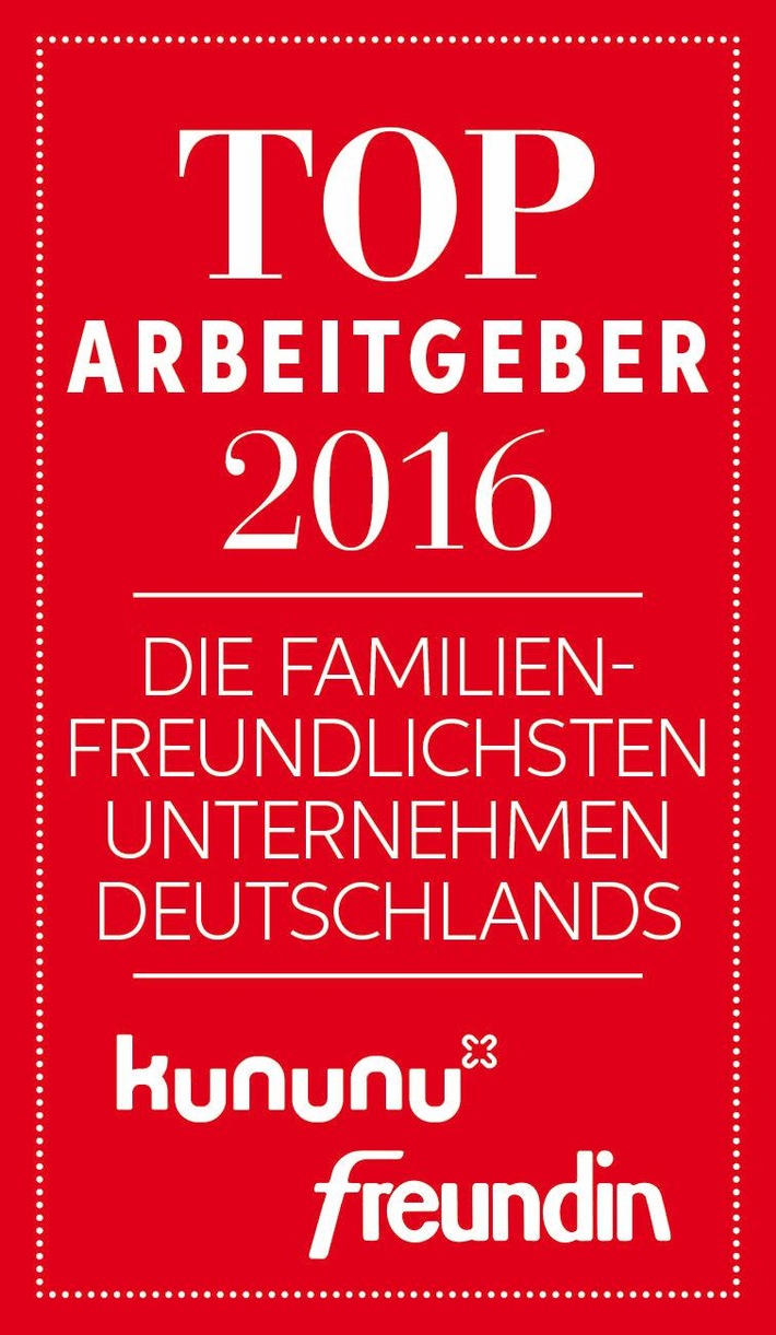 Freundin und kununu küren die familienfreundlichsten Unternehmen Deutschlands 2016 (FOTO)
