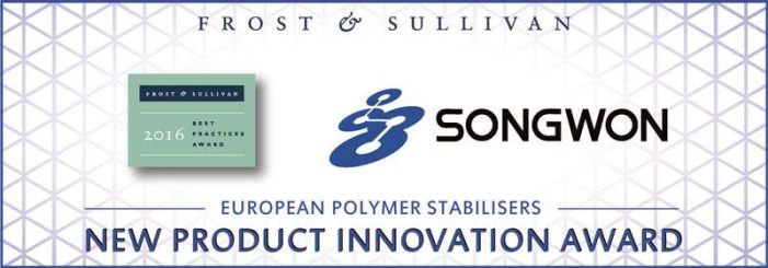 SONGWON erhält Frost & Sullivan 2016 New Product Innovation Award