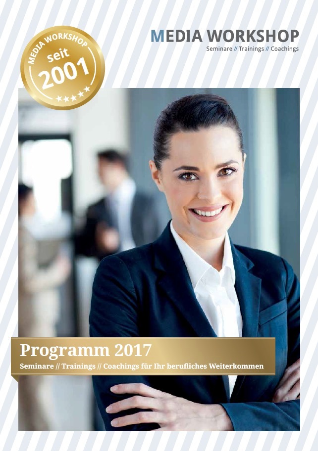 Hamburger Seminaranbieter Media Workshop veröffentlicht neues Seminarprogramm 2017 (FOTO)