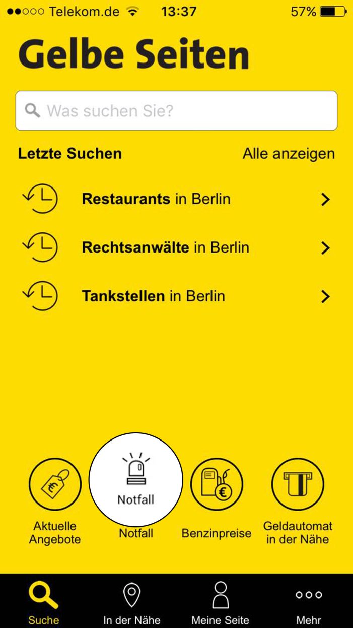 Neue App von Gelbe Seiten jetzt auch für iOS erhältlich