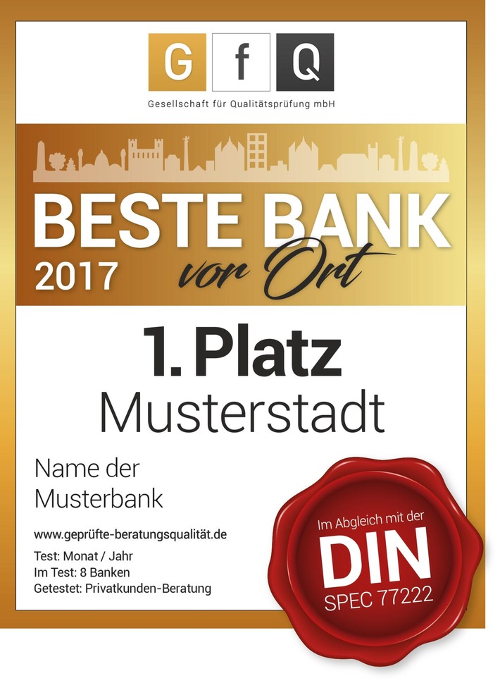 Ausblick 2017 // BESTE BANK vor Ort im Abgleich mit der DIN SPEC 77222 (FOTO)