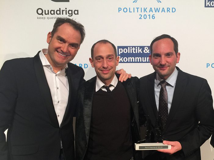 giftGRÜN gewinnt Politikaward 2016