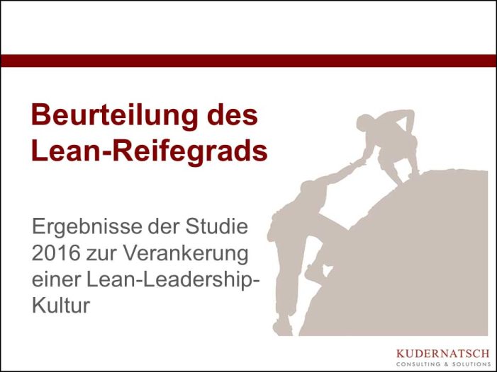 Lean-Management: Der Lean-Reifegrad steigt nur langsam