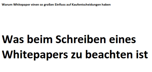 Ein Whitepaper schreiben: Was zu beachten ist