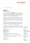 Wiederaufnahme Rigoletto am 16.12.