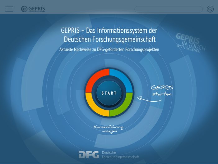 Wissenschaft schnell und mobil erschließen mit der DFG GEPRIS App Wissenschaft schnell und mobil erschließen mit der DFG GEPRIS App