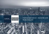 Clairfield International berät Nordic Sense beim Verkauf an Industri Udvikling