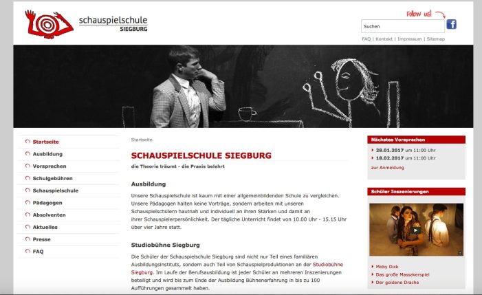 Vorsprechen an der Schauspielschule Siegburg bei Köln Vorsprechen an der Schauspielschule Siegburg bei Köln