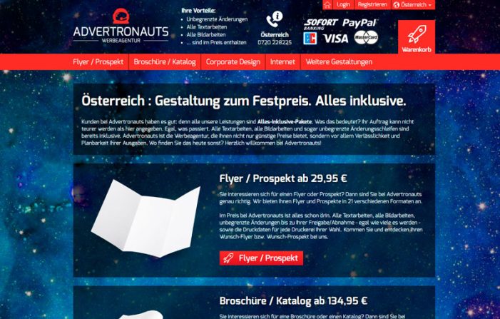 Österreich : Gestaltung zum Festpreis. Alles inklusive.
