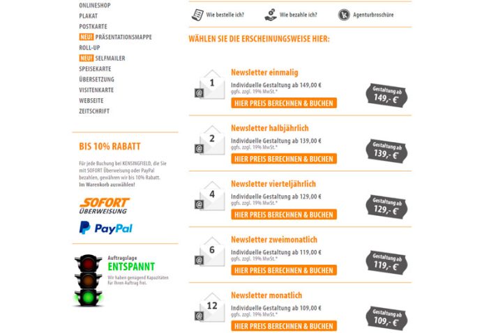 Nur noch kurze Zeit: 10% Rabatt auf Newsletter-Gestaltung