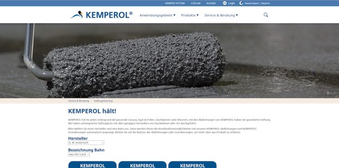 Kemperol hält – neues Tool von Kemper System online