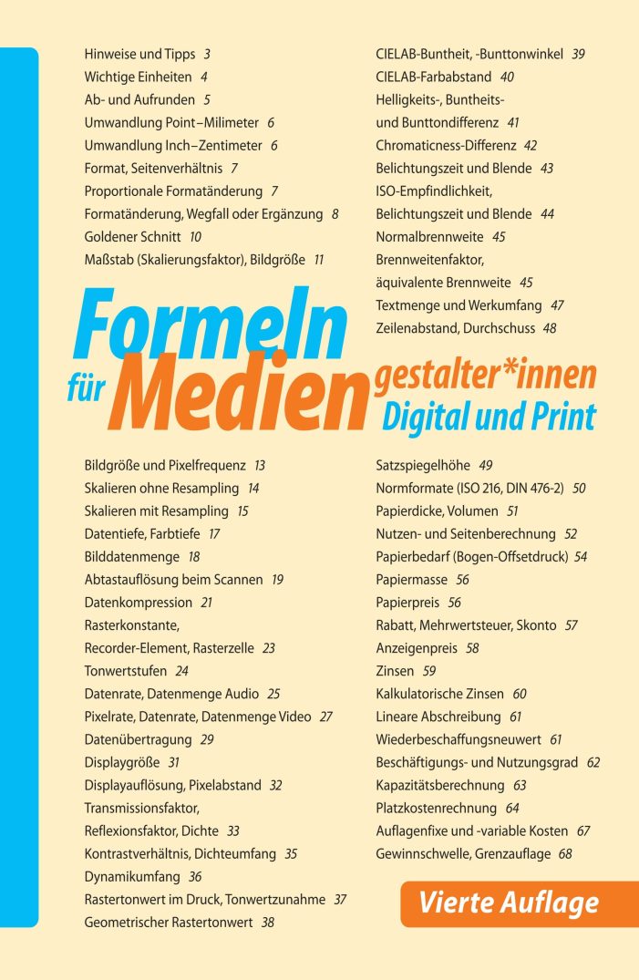 Formeln für Mediengestalter*innen Digital und Print – Lösungswege für rechnerische Aufgabenstellungen