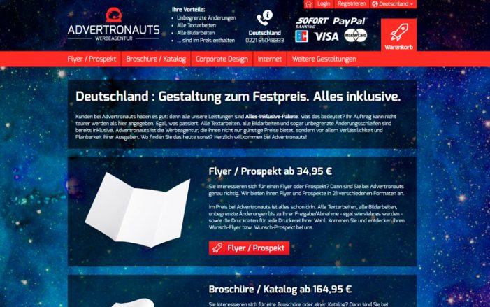 Deutschland : Gestaltung zum Festpreis. Alles inklusive.