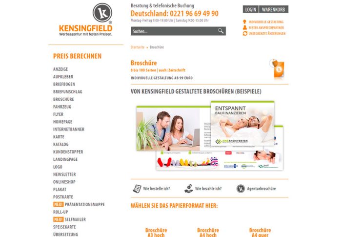 Gestaltung: Broschüre einfach auf Rechnung buchen