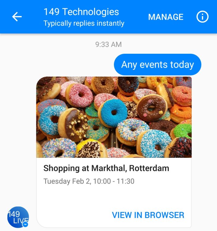 149 Technologies stellt Facebook Messenger ChatBot vor