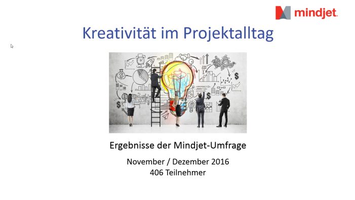 Mindjet-Umfrage: Kreativität hat im Projektalltag nur wenig Platz Mindjet-Umfrage: Kreativität hat im Projektalltag nur wenig Platz