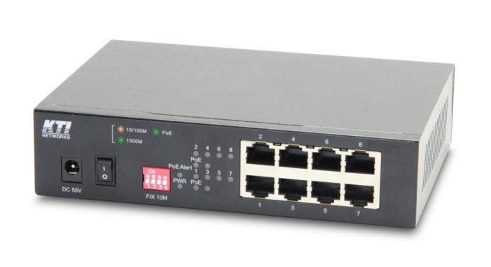 Desktop-Gigabit-Switch mit High-PoE von KTI Desktop-Gigabit-Switch mit High-PoE von KTI